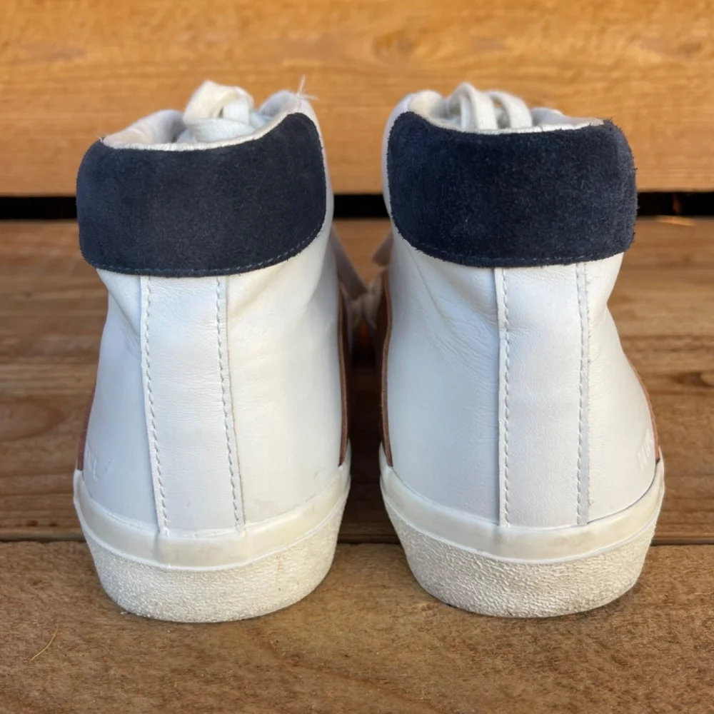 Madewell Sidewalk Colorblock Leather Hightop Sneakers Womens 9M Mens 7.5M - Picture 7 of 11